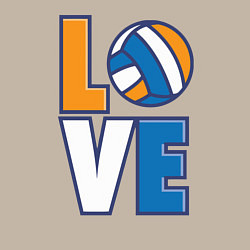 Свитшот хлопковый мужской Love Volleyball, цвет: миндальный — фото 2