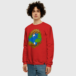 Свитшот хлопковый мужской Wu-Tang World, цвет: красный — фото 2