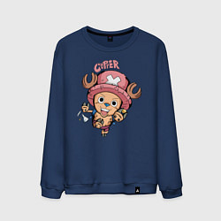 Свитшот хлопковый мужской Тони Тони Чоппер One Piece, цвет: тёмно-синий