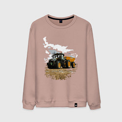 Свитшот хлопковый мужской JOHN DEERE I Джон Дир!, цвет: пыльно-розовый