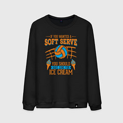 Свитшот хлопковый мужской Volley - Soft Serve, цвет: черный