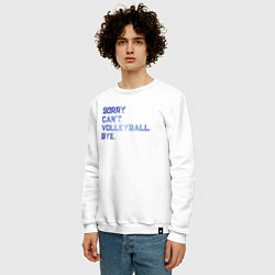 Свитшот хлопковый мужской Volleyball, цвет: белый — фото 2