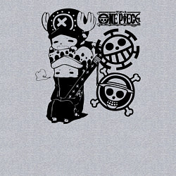 Свитшот хлопковый мужской Тони Тони Чоппер и Трафальгар Ло One Piece, цвет: меланж — фото 2