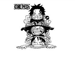 Свитшот хлопковый мужской Эйс, Луффи и Сабо - Братство ASL, цвет: белый — фото 2