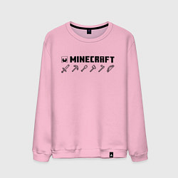 Свитшот хлопковый мужской Minecraft Hemlet, цвет: светло-розовый