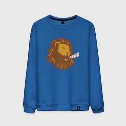 Свитшот хлопковый мужской Lion Rawr, цвет: синий