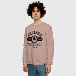 Свитшот хлопковый мужской Chelsea Football Club, цвет: пыльно-розовый — фото 2