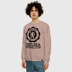 Свитшот хлопковый мужской Chelsea FC: Emblem, цвет: пыльно-розовый — фото 2