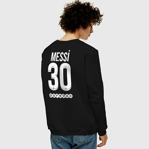 Мужской свитшот Messi 30 PSG / Черный – фото 4