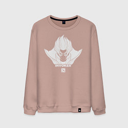 Свитшот хлопковый мужской Invoker из Доты 2, цвет: пыльно-розовый