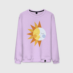 Свитшот хлопковый мужской Sun and Moon, цвет: лаванда