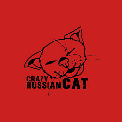 Свитшот хлопковый мужской Crazy russian cat, цвет: красный — фото 2