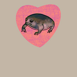 Свитшот хлопковый мужской Дождевая жаба в сердце, цвет: миндальный — фото 2
