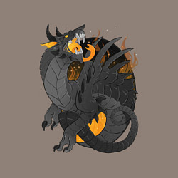 Свитшот хлопковый мужской Дракон, цвет: утренний латте — фото 2