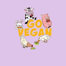 Свитшот хлопковый мужской Go Vegan, цвет: лаванда — фото 2