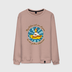Свитшот хлопковый мужской Yellow Submarine The Beatles, цвет: пыльно-розовый