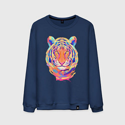 Свитшот хлопковый мужской Color Tiger, цвет: тёмно-синий