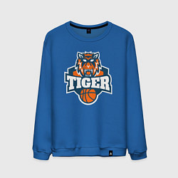 Свитшот хлопковый мужской Tiger Basketball, цвет: синий