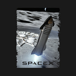 Свитшот хлопковый мужской Старт ракеты Space X, цвет: черный — фото 2