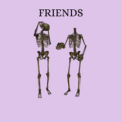 Свитшот хлопковый мужской Скелеты, цвет: лаванда — фото 2