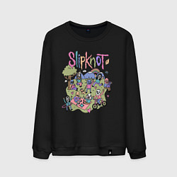 Свитшот хлопковый мужской SLIPKNOT, цвет: черный