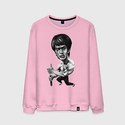 Свитшот хлопковый мужской Bruce Lee, цвет: светло-розовый