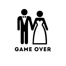 Свитшот хлопковый мужской GAME OVER МОЛОДОЖЕНЫ, цвет: белый — фото 2