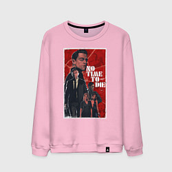 Свитшот хлопковый мужской Не Время Умирать 007 плакат, цвет: светло-розовый