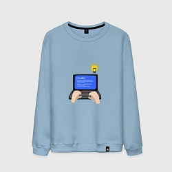 Свитшот хлопковый мужской Создание компьютерной программы, цвет: мягкое небо