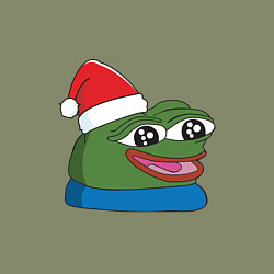Свитшот хлопковый мужской Pepe, pepe happy, Пепе хеппи, pepe happy new year, цвет: авокадо — фото 2