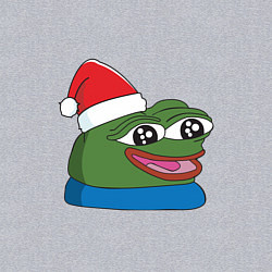 Свитшот хлопковый мужской Pepe, pepe happy, Пепе хеппи, pepe happy new year, цвет: меланж — фото 2