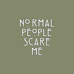 Свитшот хлопковый мужской Normal people scare me аиу, цвет: авокадо — фото 2