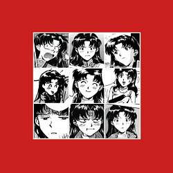 Свитшот хлопковый мужской Такая разная Мисато Сан Евангелион, цвет: красный — фото 2