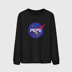 Свитшот хлопковый мужской Pepe Pepe space Nasa, цвет: черный