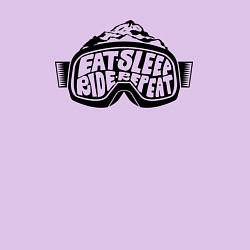 Свитшот хлопковый мужской EAT SLEEP RIDE REPEAT, цвет: лаванда — фото 2