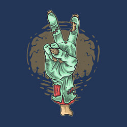 Свитшот хлопковый мужской Zombie Hand, цвет: тёмно-синий — фото 2