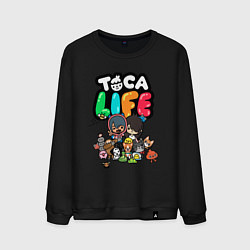 Свитшот хлопковый мужской Toca Life, цвет: черный