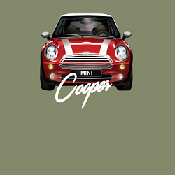 Свитшот хлопковый мужской Авто Mini Cooper, цвет: авокадо — фото 2
