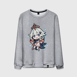 Свитшот хлопковый мужской Paimon тян, цвет: меланж