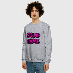 Свитшот хлопковый мужской Squid Game Pinker, цвет: меланж — фото 2