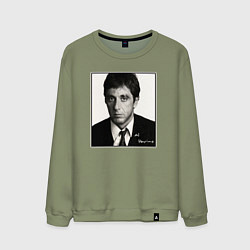 Свитшот хлопковый мужской Аль Пачино Al Pacino, цвет: авокадо