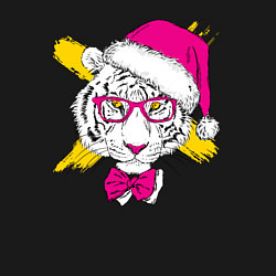 Свитшот хлопковый мужской Новогодний тигр 2022, цвет: черный — фото 2