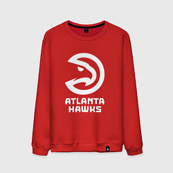Свитшот хлопковый мужской Атланта Хокс, Atlanta Hawks, цвет: красный