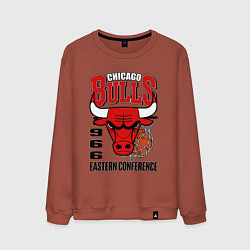 Свитшот хлопковый мужской Chicago Bulls NBA, цвет: кирпичный