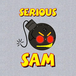 Свитшот хлопковый мужской Serious Sam Bomb Logo, цвет: меланж — фото 2