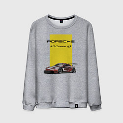 Свитшот хлопковый мужской Porsche Carrera 4S Motorsport, цвет: меланж