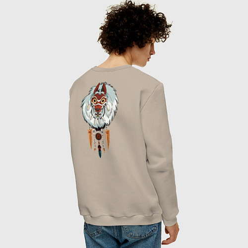 Мужской свитшот Angry princess / Миндальный – фото 4