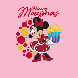 Свитшот хлопковый мужской Minnie Merry Mausmas, цвет: светло-розовый — фото 2