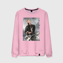 Свитшот хлопковый мужской James Alan Hetfield - Metallica vocalist, цвет: светло-розовый