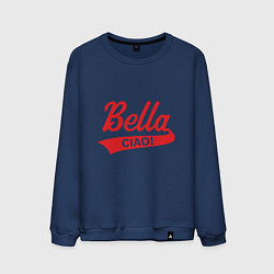 Свитшот хлопковый мужской Bella Ciao Белла Чао, цвет: тёмно-синий